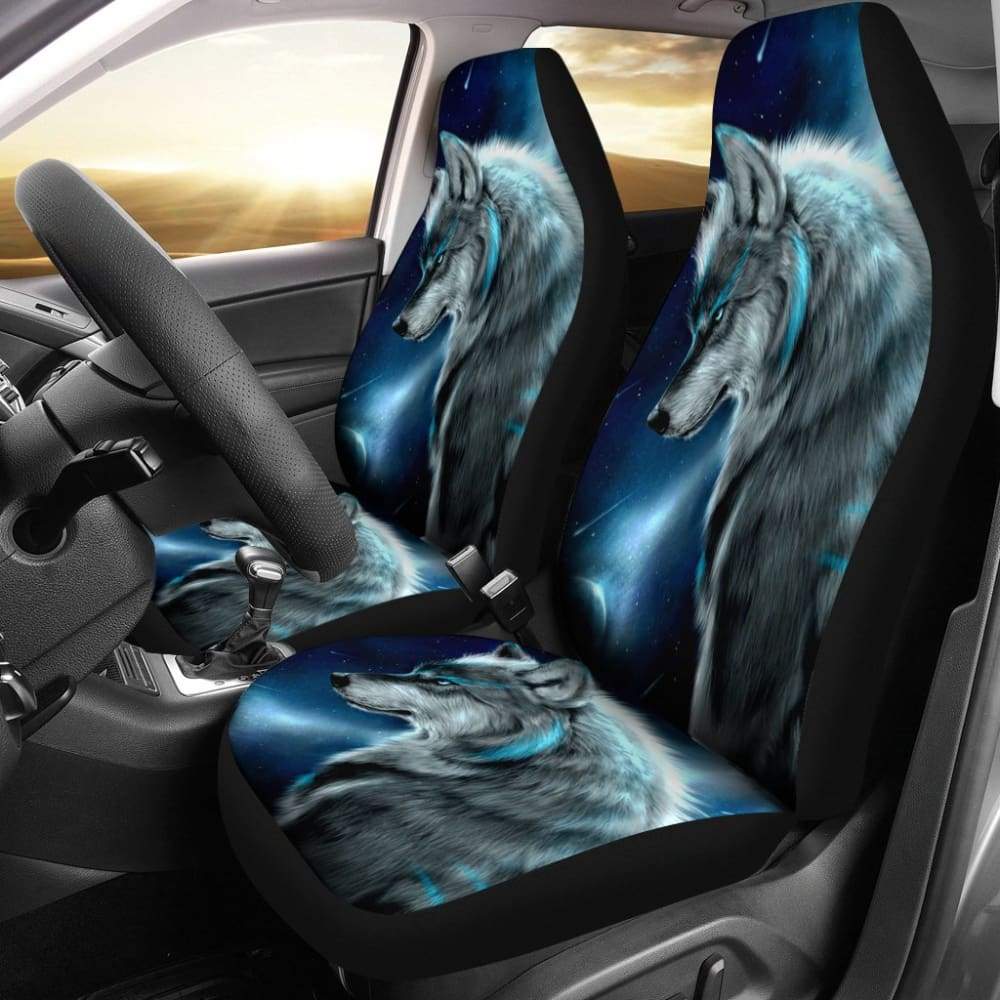 Wolf in Moon Car Seat Covers 211902