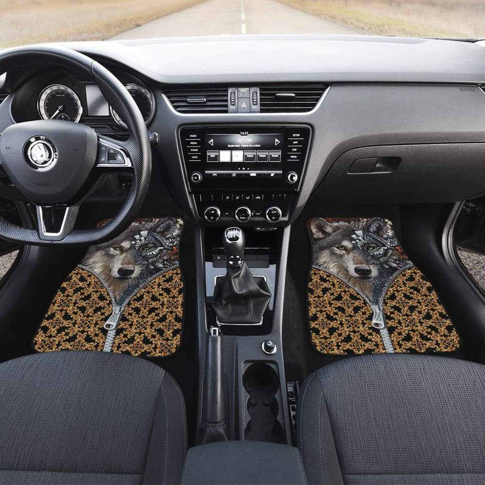 Wolf In The Zipper Car Floor Mats 212402