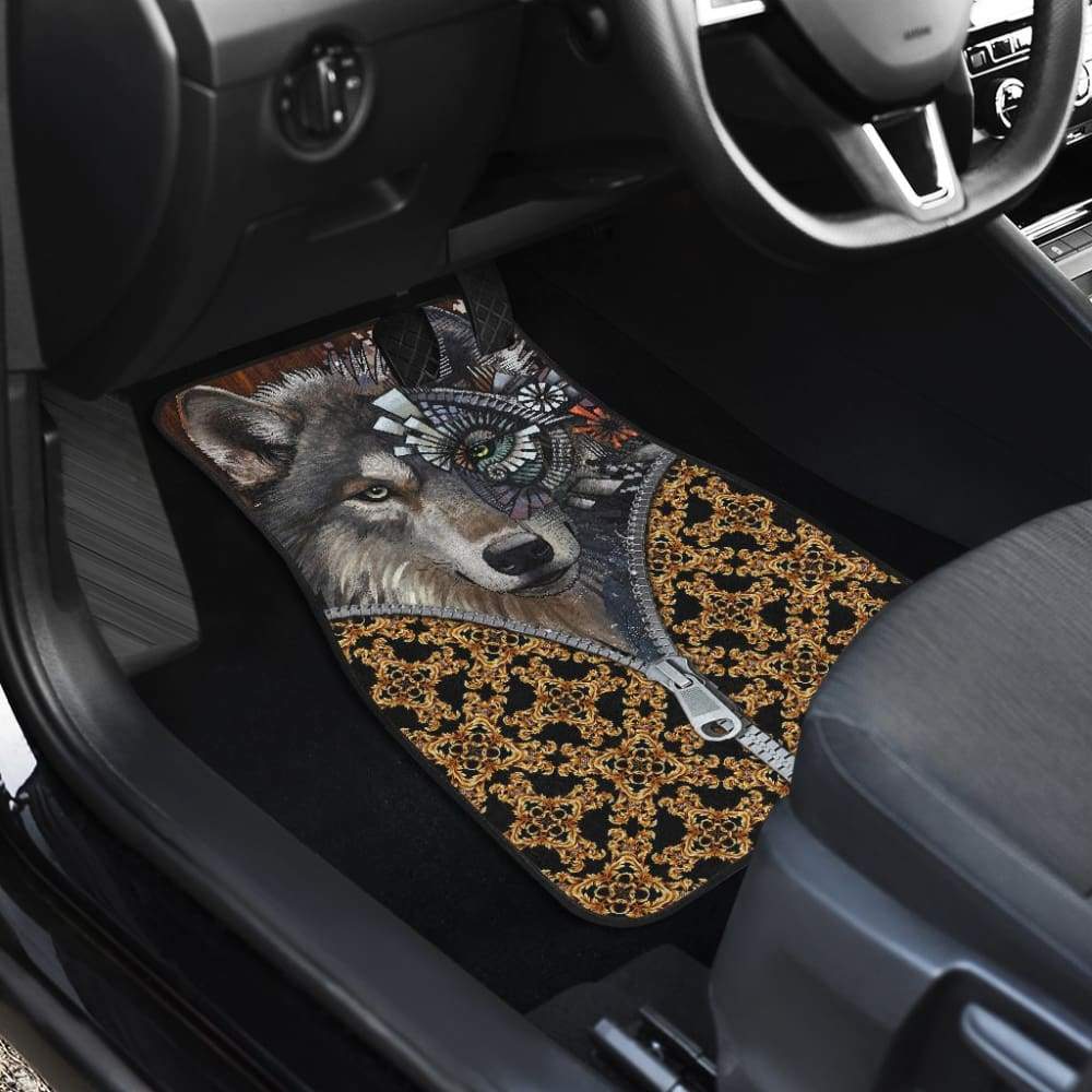 Wolf In The Zipper Car Floor Mats 212402