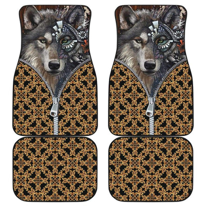 Wolf In The Zipper Car Floor Mats 212402
