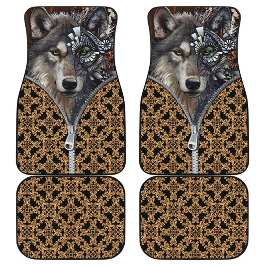 Wolf In The Zipper Car Floor Mats 212402