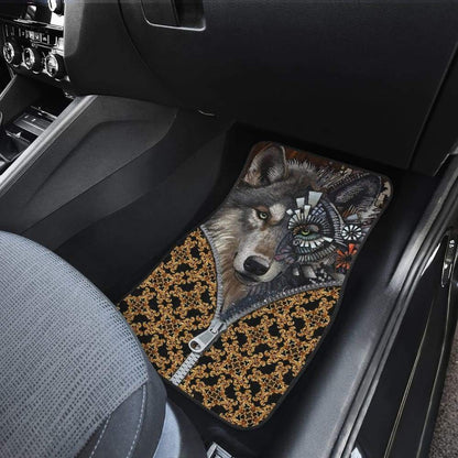 Wolf In The Zipper Car Floor Mats 212402
