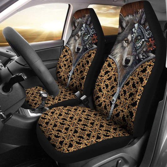 Wolf In The Zipper Car Seat Covers 212402