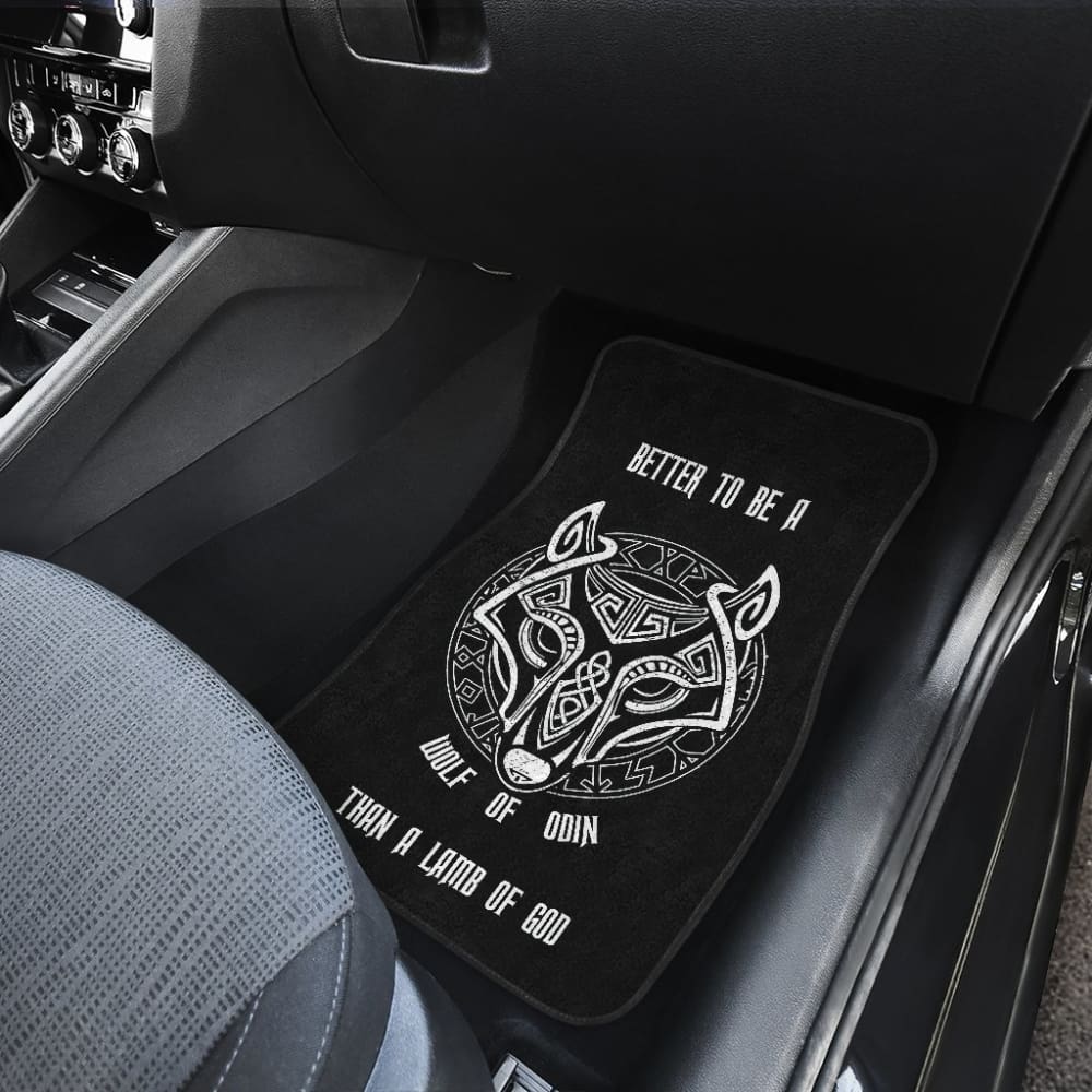 Wolf of Odin Fenrir Vegvisir Symbol Car Floor Mats 210506 - YourCarButBetter