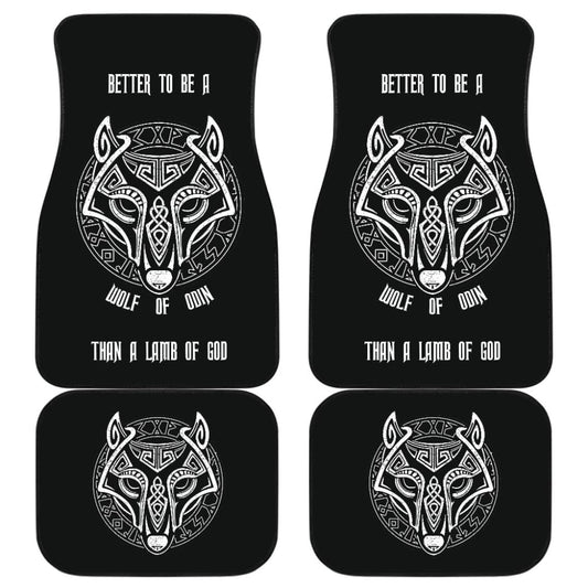 Wolf of Odin Fenrir Vegvisir Symbol Car Floor Mats 210506 - YourCarButBetter