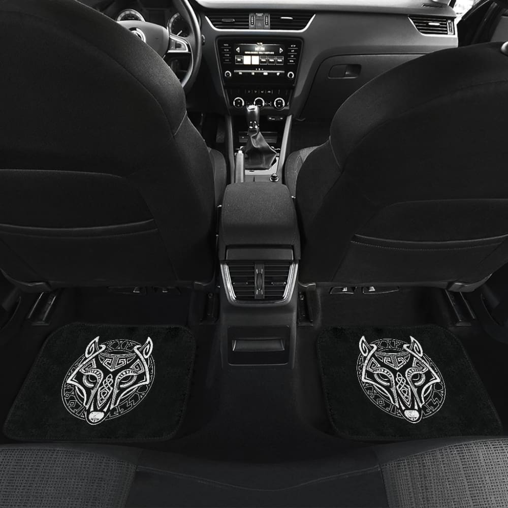 Wolf of Odin Fenrir Vegvisir Symbol Car Floor Mats 210506 - YourCarButBetter