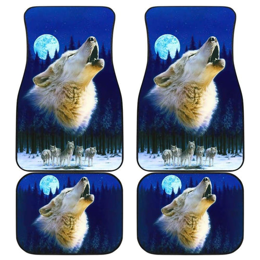 Wolf Pack Full Moon Car Floor Mats 211902
