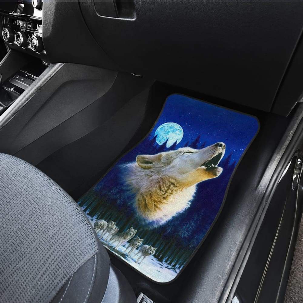 Wolf Pack Full Moon Car Floor Mats 211902