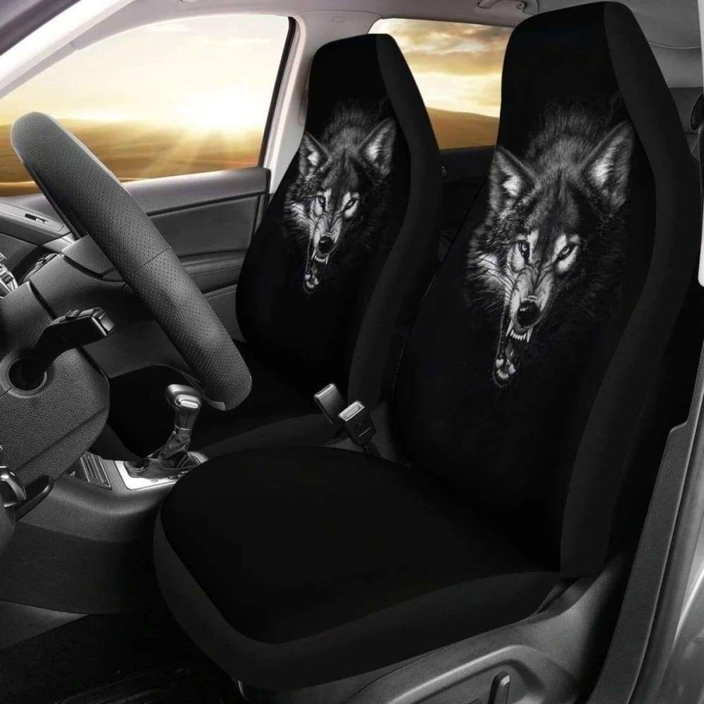 Wolf Print Car Seat Covers Nightmare 160828