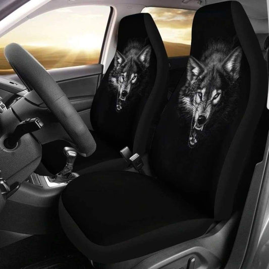Wolf Print Car Seat Covers Nightmare 160828