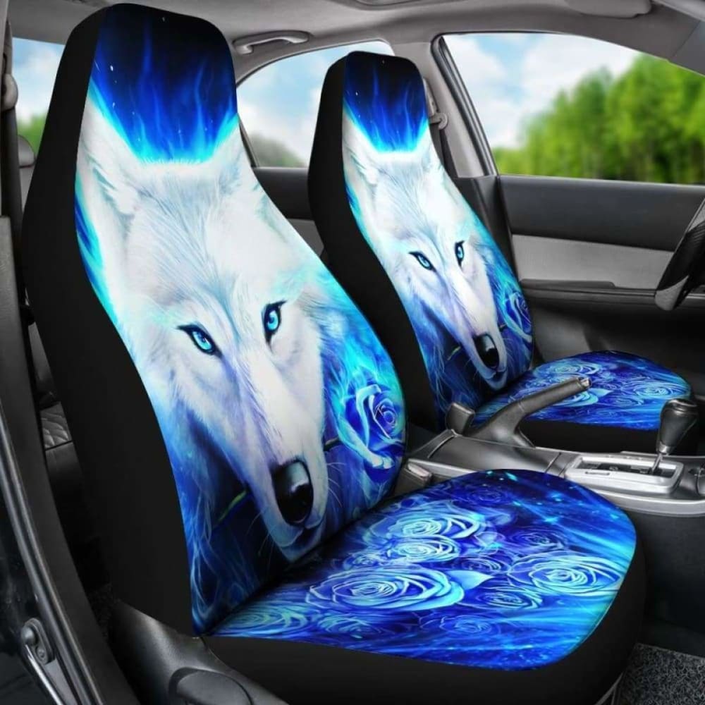 Wolf Rose Car Seat Covers 202004