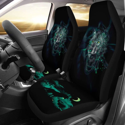 Wolf Yellow Eyes Car Seat Covers Amazing 200904