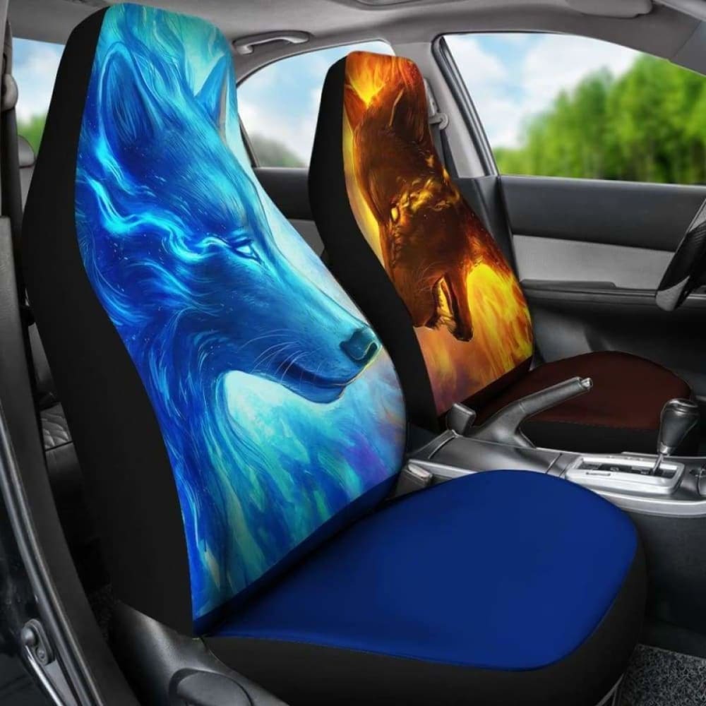 Wolves Fire And Ice Car Seat Covers 200904