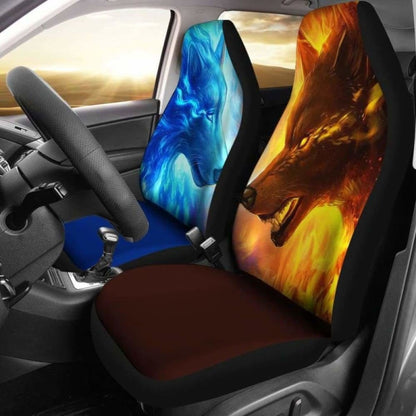 Wolves Fire And Ice Car Seat Covers 200904