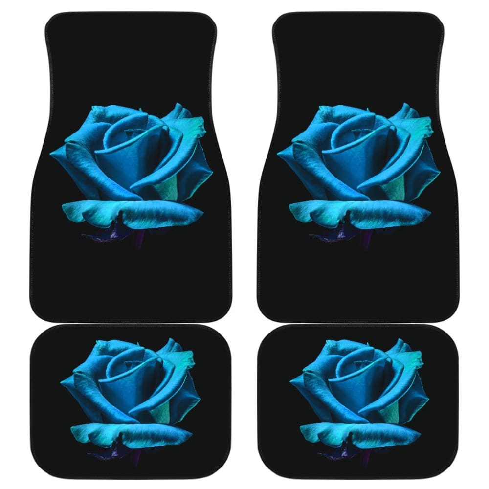 Wonderful Sapphire Rose Bush Floral Lovers Car Floor Mats 211101 - YourCarButBetter