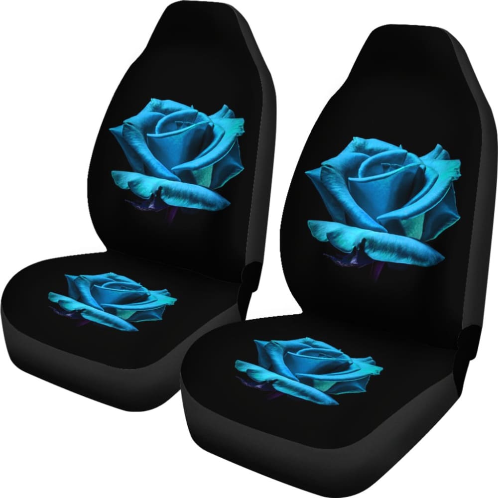 Wonderful Sapphire Rose Bush Floral Lovers Car Seat Covers 211101 - YourCarButBetter