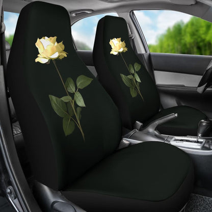 Wonderful White Rose Bush Floral Lovers Car Seat Covers 211101 - YourCarButBetter