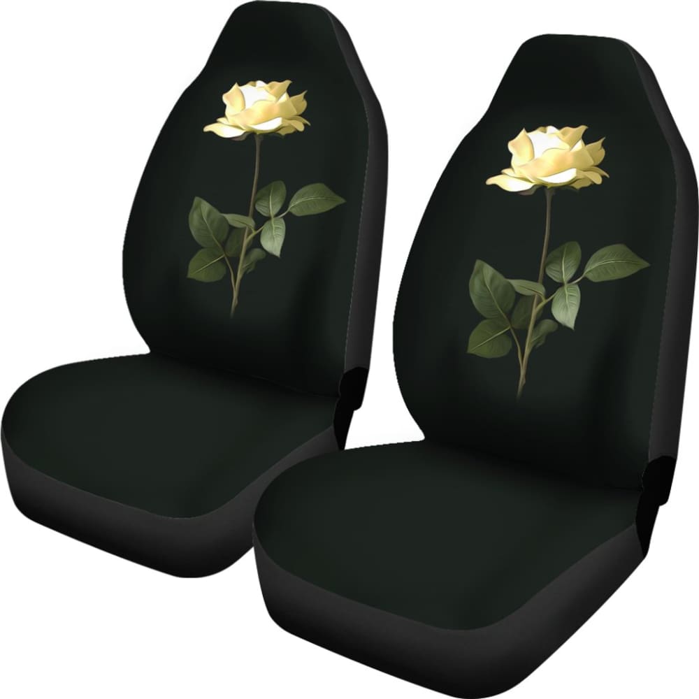Wonderful White Rose Bush Floral Lovers Car Seat Covers 211101 - YourCarButBetter