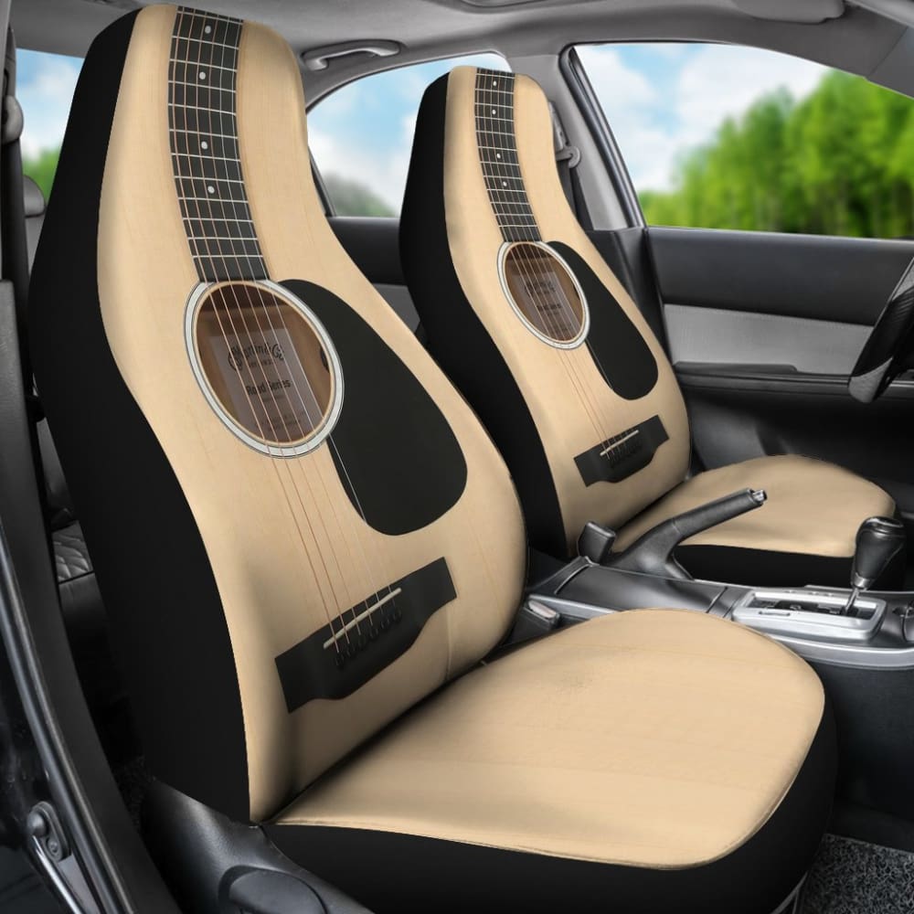 Wood Guitar Car Seat Covers 184610 - YourCarButBetter