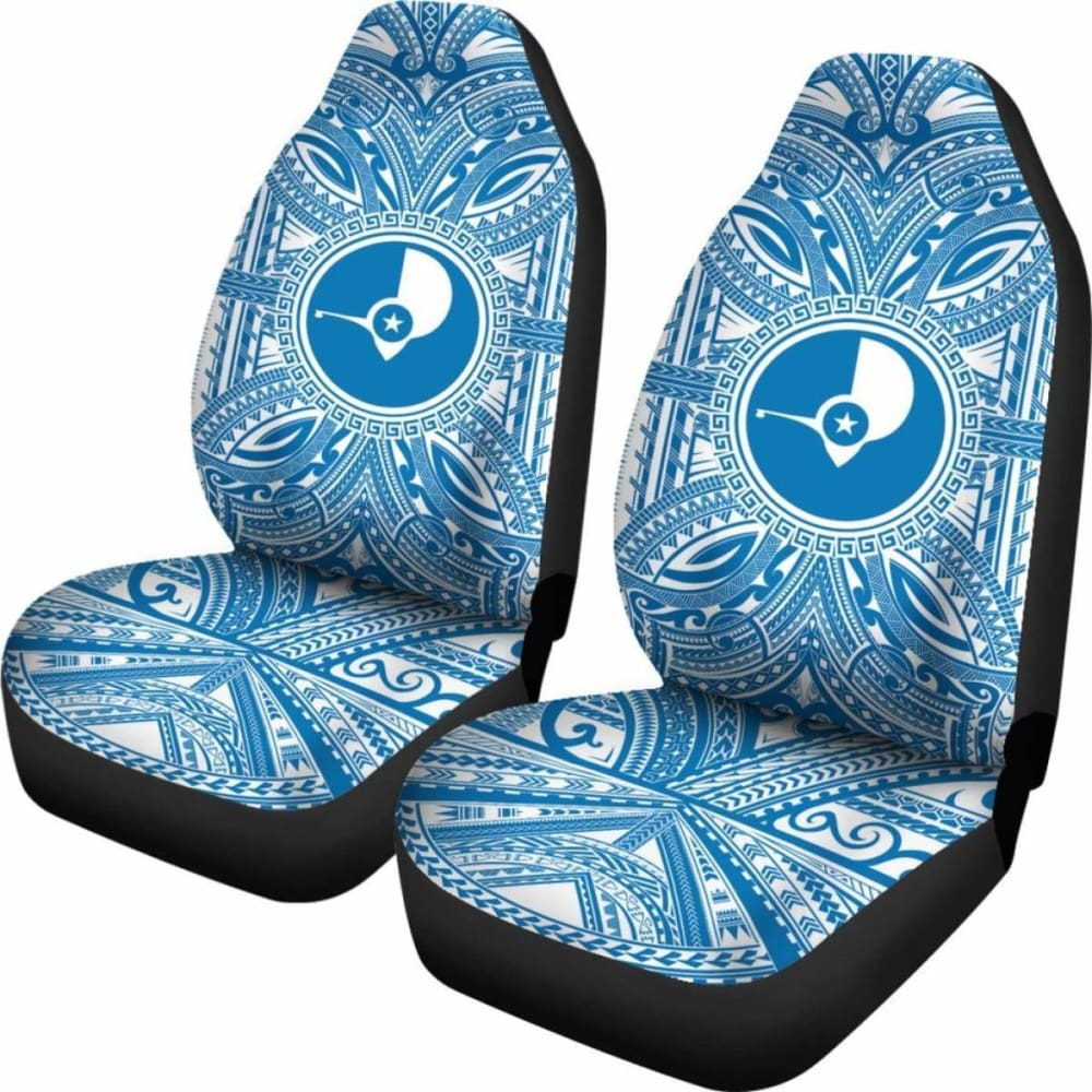 Yap Car Seat Cover - Yap Coat Of Arms Polynesian Flag Color 105905 - YourCarButBetter