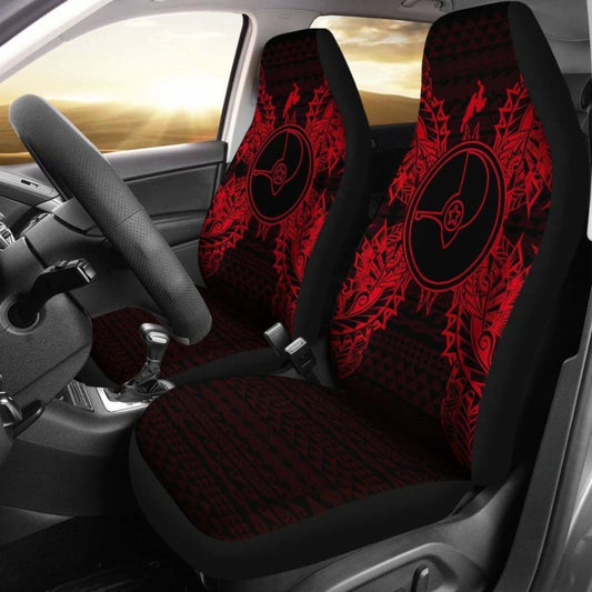 Yap Car Seat Cover - Yap Flag Map Red - 105905 - YourCarButBetter