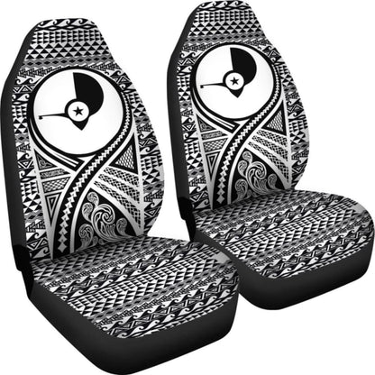Yap Car Seat Cover - Yap Flag Polynesian Tattoo Black - 9 174914 - YourCarButBetter