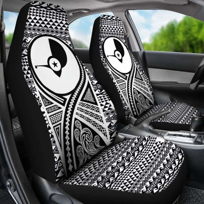 Yap Car Seat Cover - Yap Flag Polynesian Tattoo Black - 9 174914 - YourCarButBetter