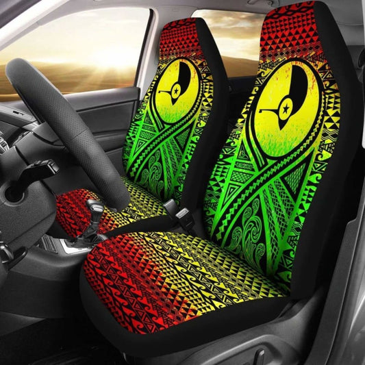 Yap Car Seat Cover - Yap Flag Polynesian Tattoo Reggae - 9 174914 - YourCarButBetter