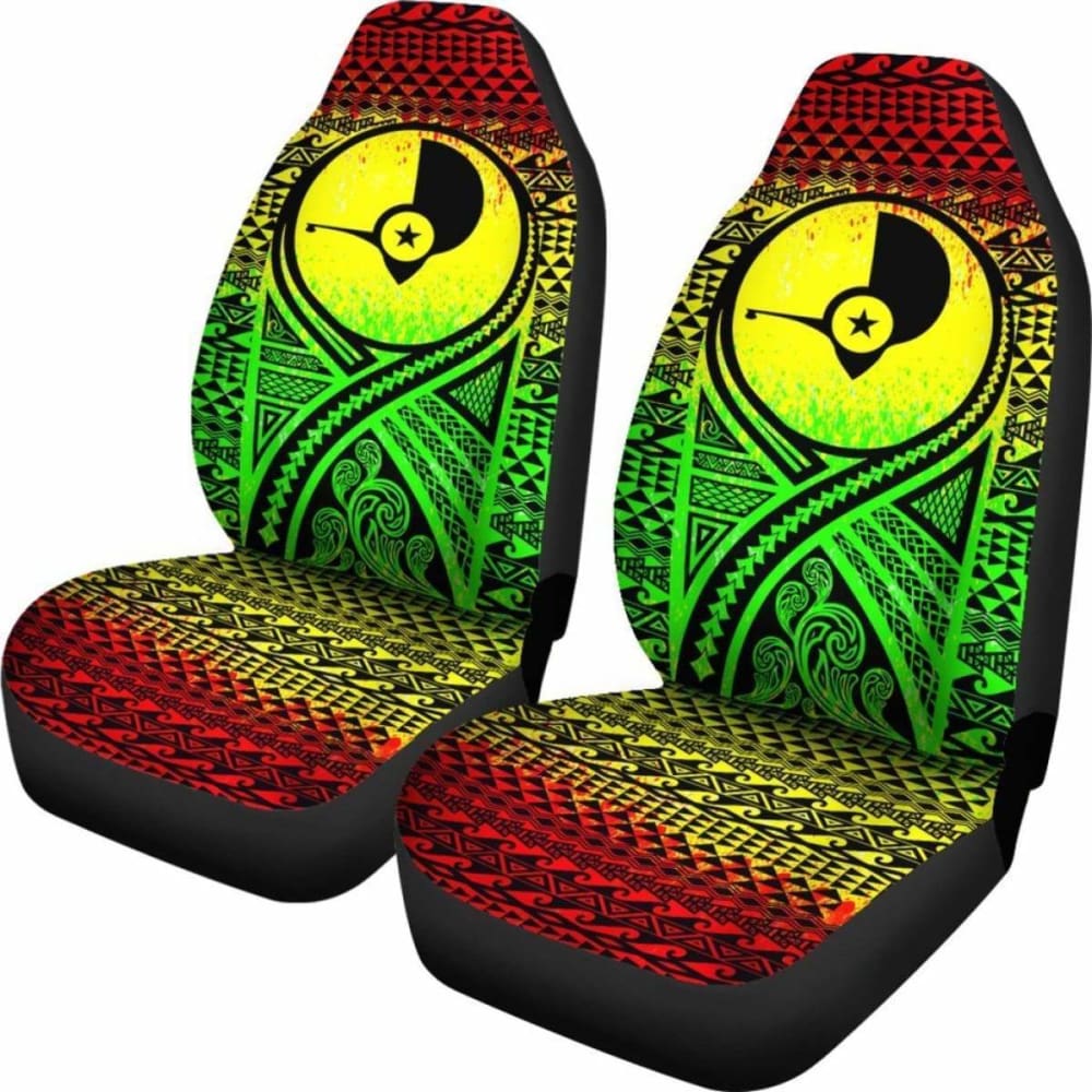 Yap Car Seat Cover - Yap Flag Polynesian Tattoo Reggae - 9 174914 - YourCarButBetter