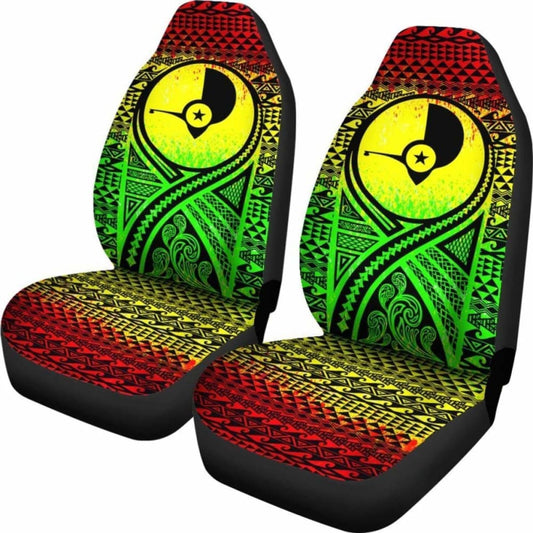 Yap Car Seat Cover - Yap Flag Polynesian Tattoo Reggae - 9 174914 - YourCarButBetter