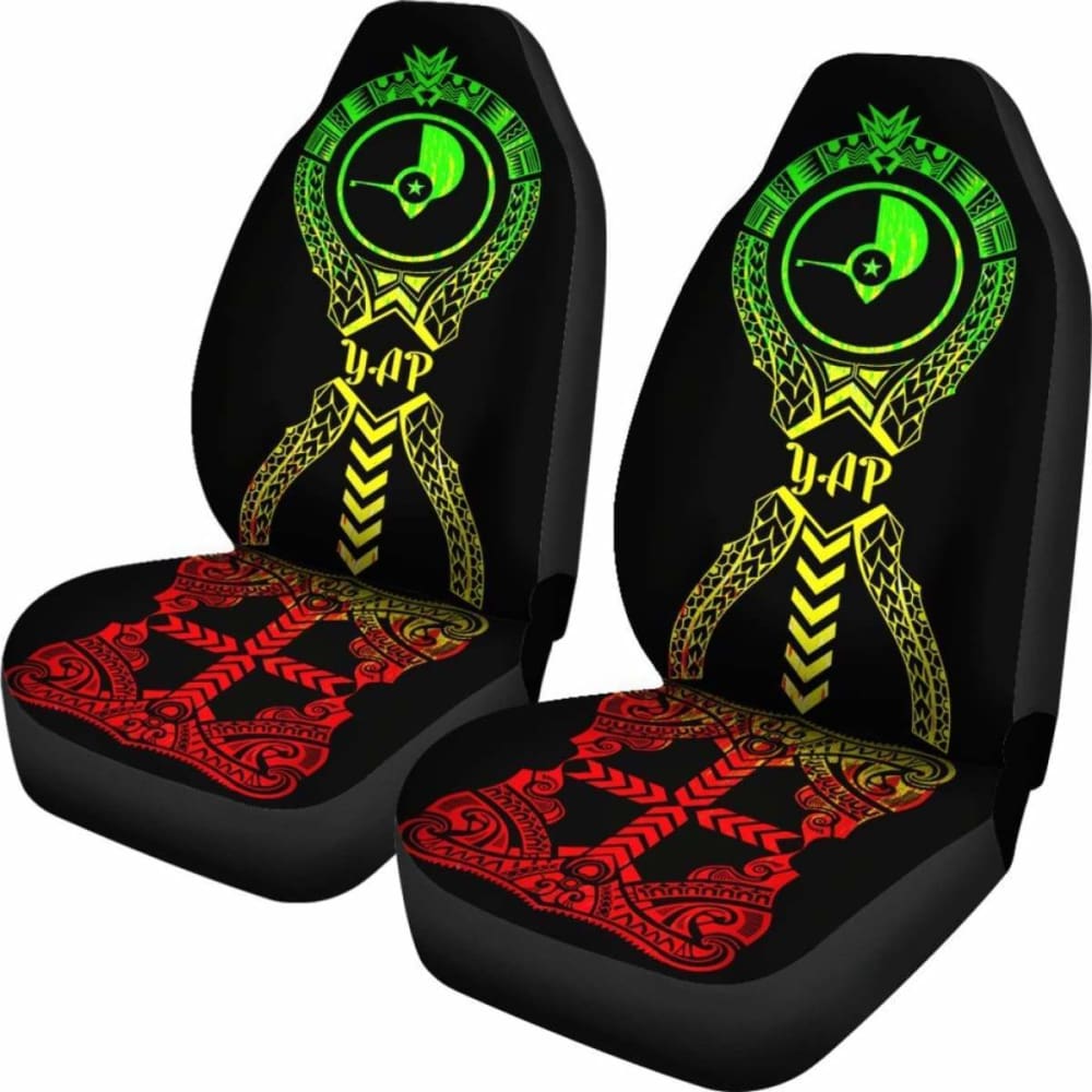 Yap Car Seat Covers - Yap Flag Micronesian Tribal Reggae - 105905 - YourCarButBetter