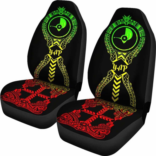 Yap Car Seat Covers - Yap Flag Micronesian Tribal Reggae - 105905 - YourCarButBetter