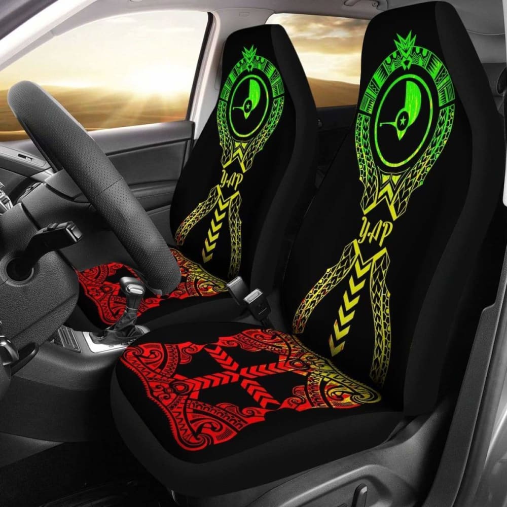 Yap Car Seat Covers - Yap Flag Micronesian Tribal Reggae - 105905 - YourCarButBetter