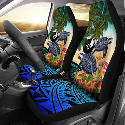 Yap Car Seat Covers - Polynesian Turtle Coconut Tree And Plumeria Amazing 091114 - YourCarButBetter