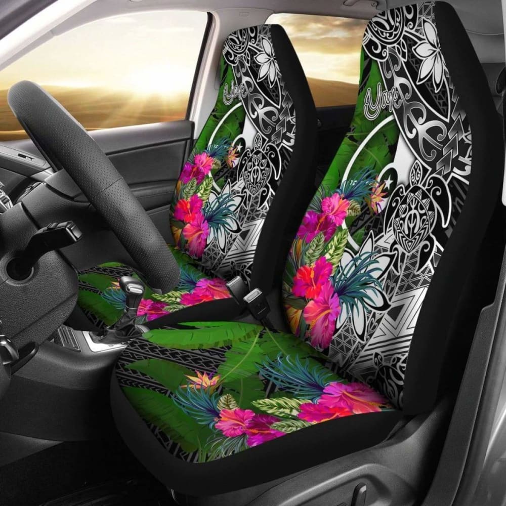 Yap Car Seat Covers - Turtle Plumeria Banana Leaf - Amazing 091114 - YourCarButBetter