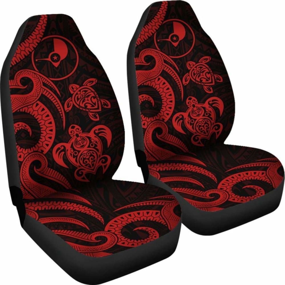 Yap Micronesian Car Seat Covers - Red Tentacle Turtle - 091114 - YourCarButBetter