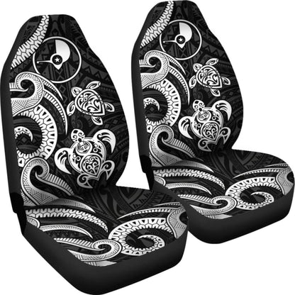 Yap Micronesian Car Seat Covers - White Tentacle Turtle - 091114 - YourCarButBetter