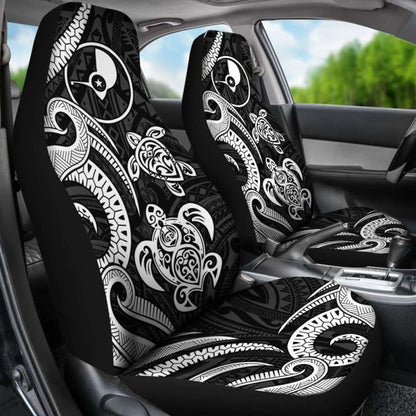 Yap Micronesian Car Seat Covers - White Tentacle Turtle - 091114 - YourCarButBetter