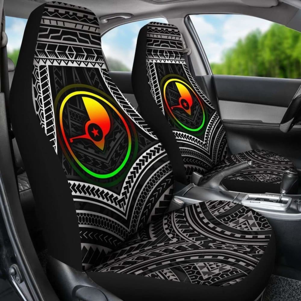 Yap Polynesian Car Seat Covers - Yap Flag Reggae Color - 18 105905 - YourCarButBetter