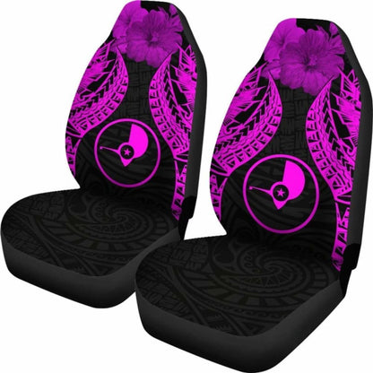 Yap Polynesian Car Seat Covers Pride Seal And Hibiscus Pink - 232125 - YourCarButBetter