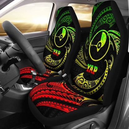 Yap Polynesian Car Seat Covers - Reggae Tribal Wave - 105905 - YourCarButBetter