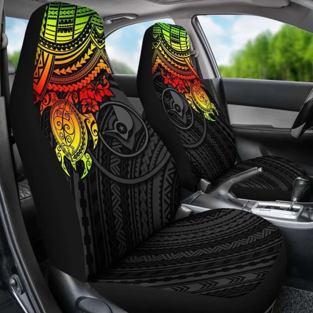 Yap Polynesian Car Seat Covers - Reggae Turtle - 105905 - YourCarButBetter