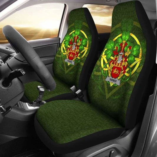 Yarner Ireland Car Seat Cover Celtic Shamrock (Set Of Two) 154230 - YourCarButBetter