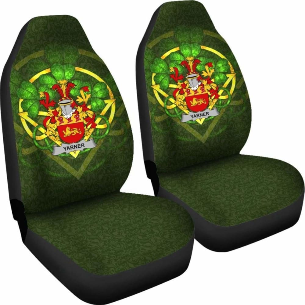 Yarner Ireland Car Seat Cover Celtic Shamrock (Set Of Two) 154230 - YourCarButBetter