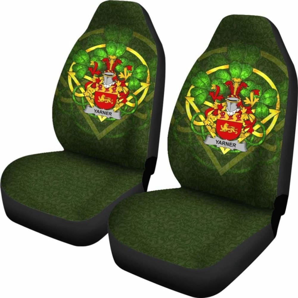 Yarner Ireland Car Seat Cover Celtic Shamrock (Set Of Two) 154230 - YourCarButBetter