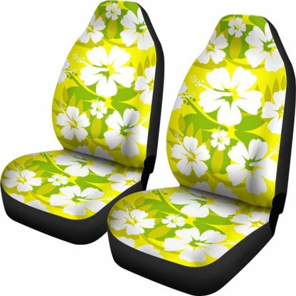 Yellow Aloha Flowers Car Seat Covers 153908 - YourCarButBetter