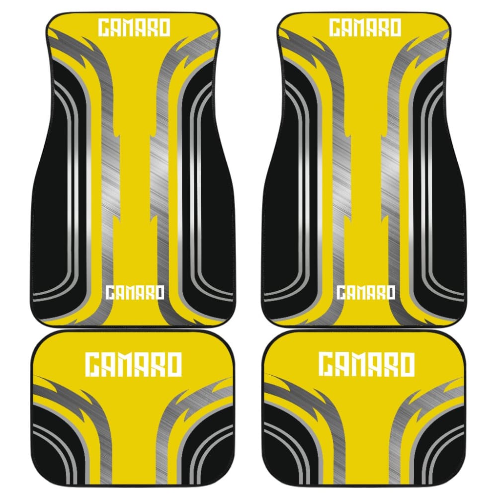 Yellow Black Camaro White Letter Car Accessories Car Floor Mats 210603 - YourCarButBetter