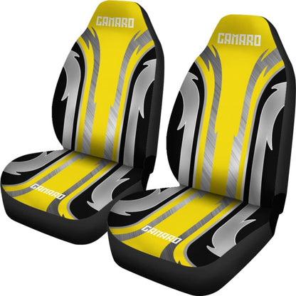 Yellow Black Camaro White Letter Car Accessories Car Seat Covers 210603 - YourCarButBetter