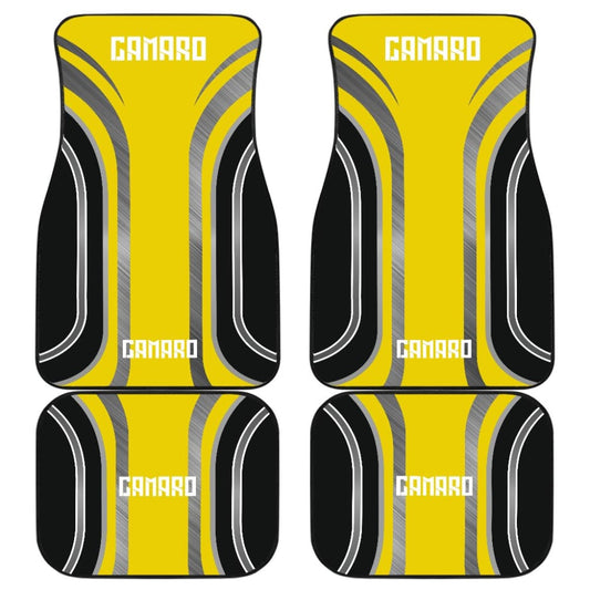 Yellow Black Camaro White Letter Car Floor Mats 210603 - YourCarButBetter