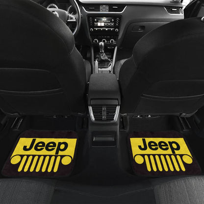 Yellow Black Jeep Offroad Car Floor Mats Custom 2 211901 - YourCarButBetter